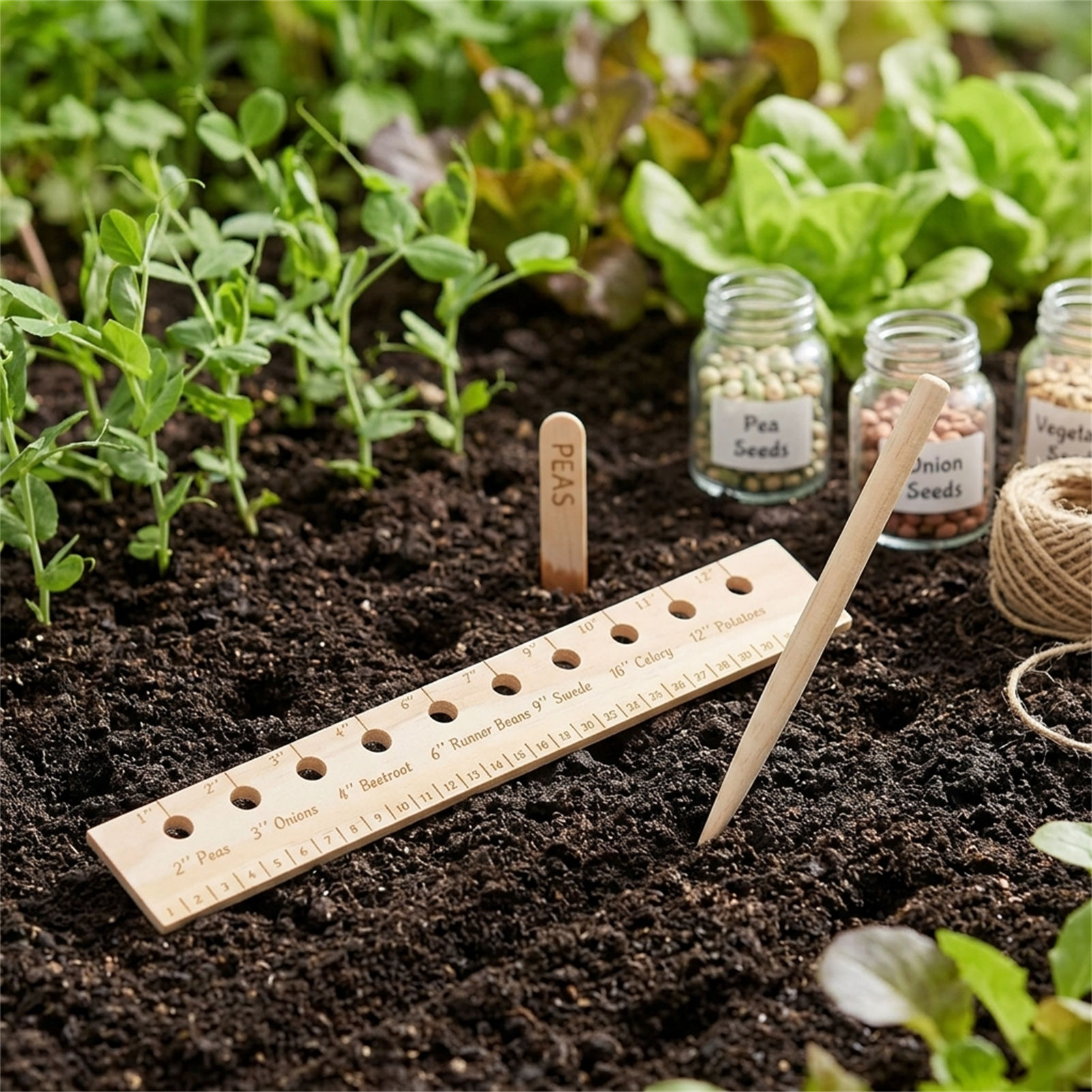 정원 가꾸기 초보자를 위한 단단한 나무 재배용 자, 종 - Gardening Tools Vegetables 리뷰 및 가격
