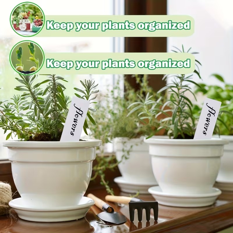 100개 흰색 방수 식물 라벨 – 10x2cm, 내구성 - Garden Label Marker 리뷰 및 가격